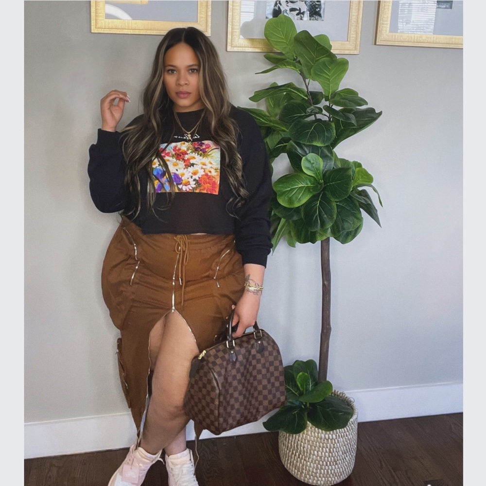 Plus size Cargo skirt